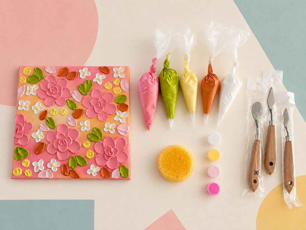 Rose & Wildflower Textured Art Kit